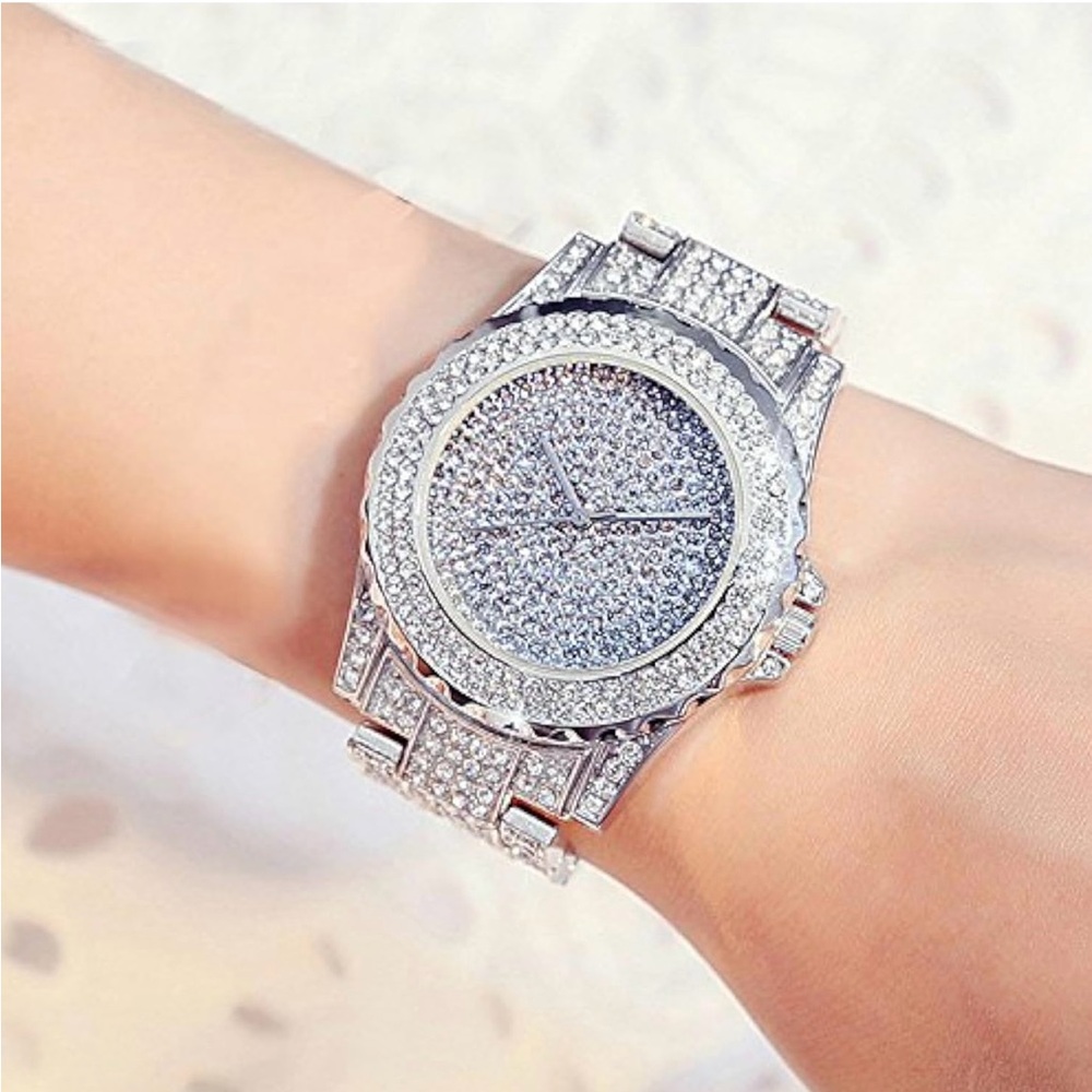 VVS Bust Down Watch Iced Out Unisex Steel Round Dial Waterproof Bling Jewelry - Picture 2 of 7